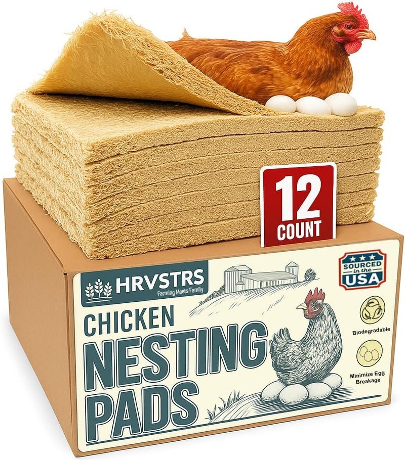 Trendiees Chicken Nesting Pads for Chicken Coop Accessories - 12 Pack - USA Aspen Bedding - Nesting Boxes for Chickens -Rabbit Nesting Box Pads for Chicken Coops - Organic Chicken Supplies - Image 1